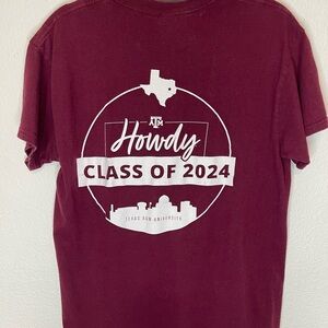 A&M Gildan Burgundy Men's Tee with Logo